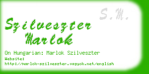 szilveszter marlok business card